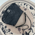 【Chanel】Chanel Black Silver Airport Flap Bag