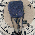 【Chanel】Chanel Blue‑Purple Mixed‑Tweed Backpack