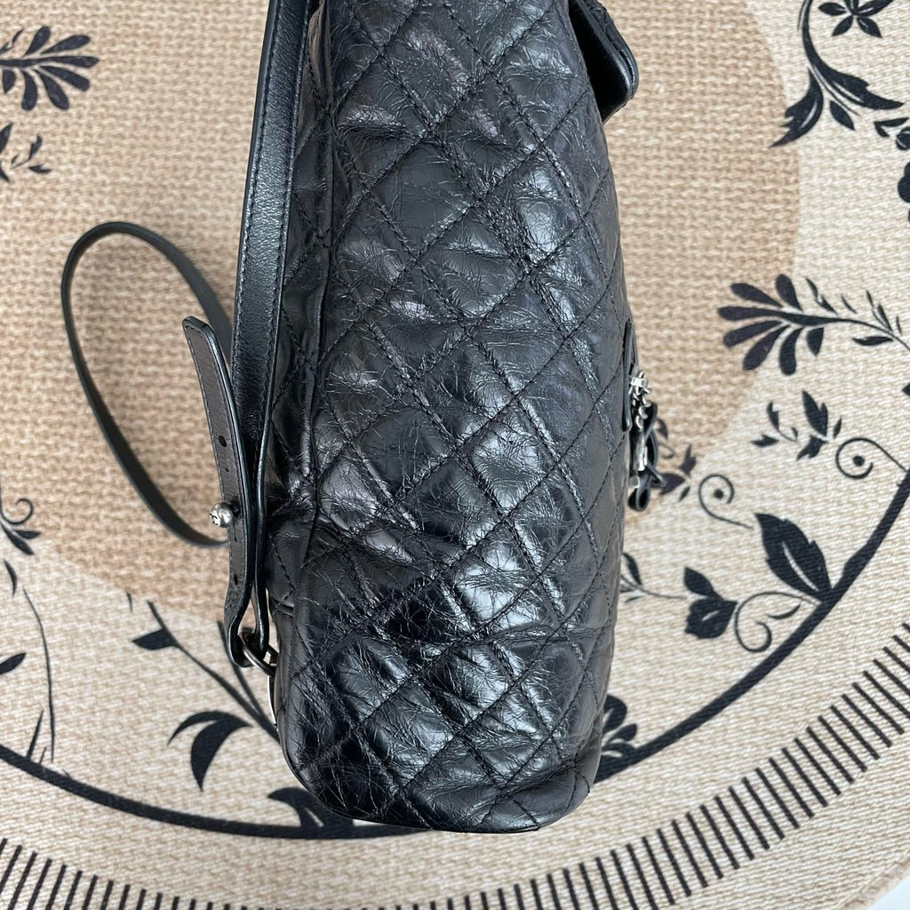 【Chanel】Chanel Black‑Silver Salzburg Backpack