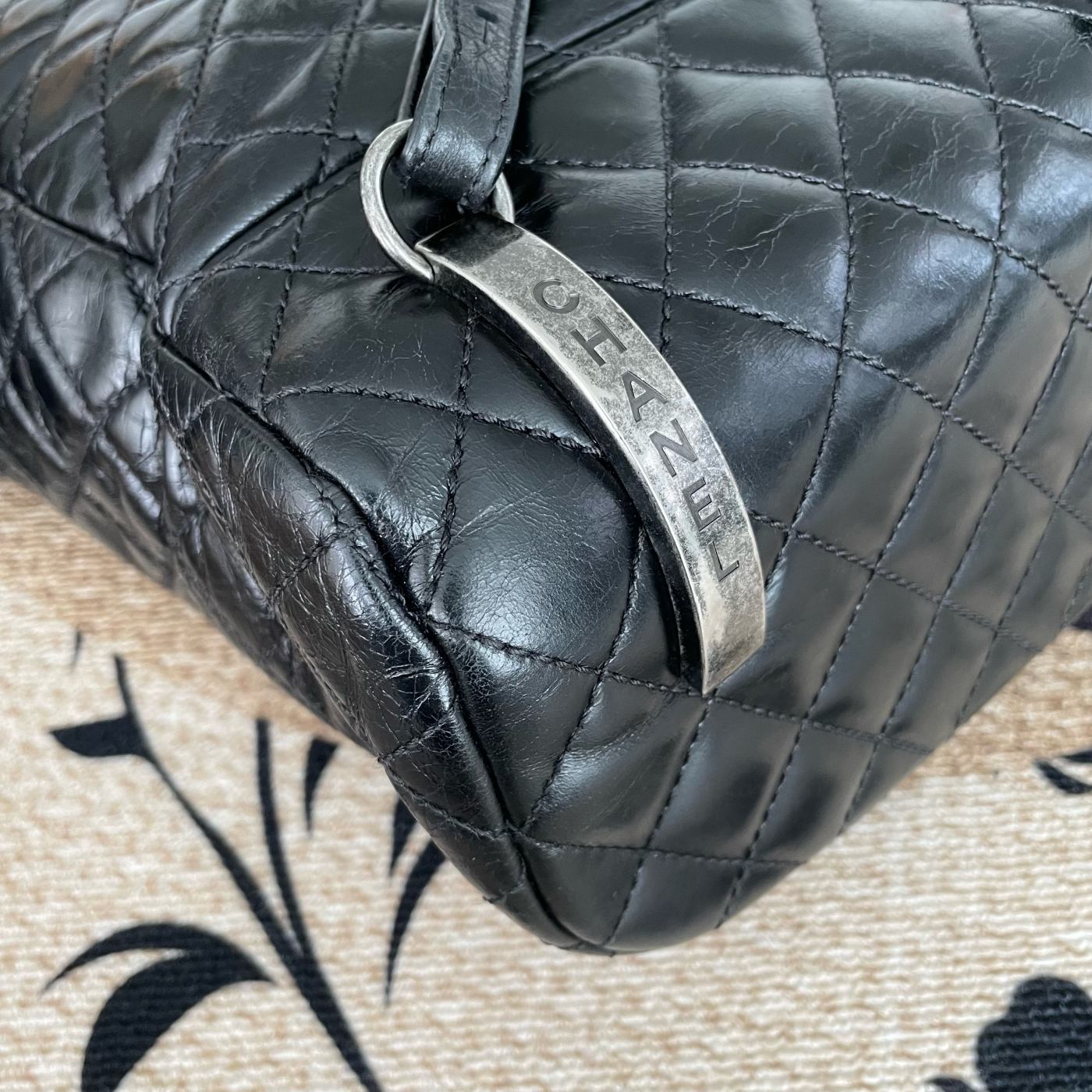 【Chanel】Chanel Black‑Silver Salzburg Backpack